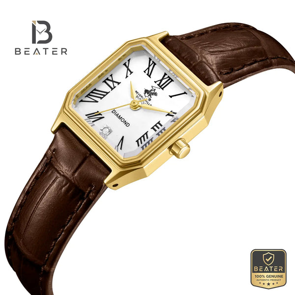 Beverly Hills Polo Club BP3917C.132 White Dial IP Gold Case & Bezel Profile - Beater