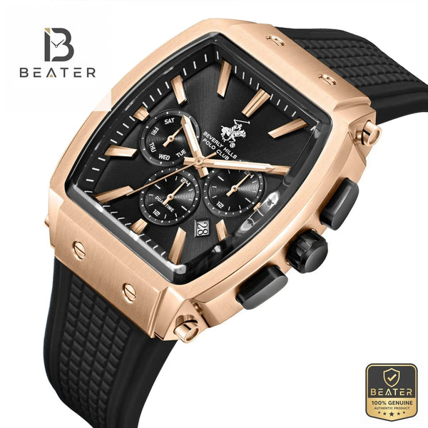 Beverly Hills Polo Club BP3920X.451 Black Dial IP R.GOLD Case Profile - Beater