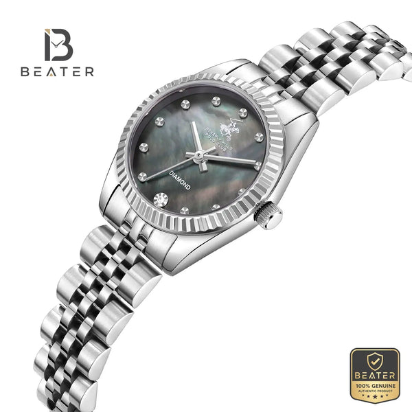 Beverly Hills Polo Club BP3923C.360 Women's Black MOP Case and Bezel Profile - Beater