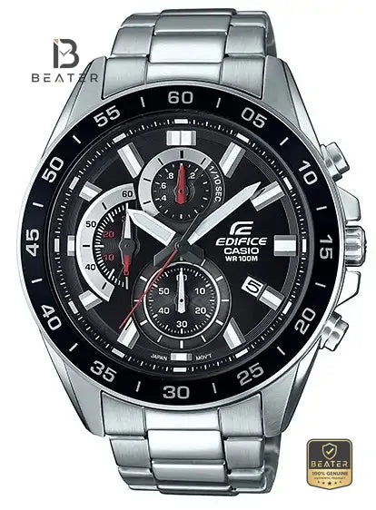 CASIO EDIFICE EFV-550D-1AVUDF Men's Stainless Steel Case & Bezel Profile - Beater