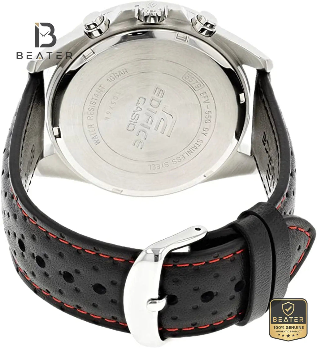 CASIO EDIFICE EFV-550L-1AVUDF Men's Chronograph Dial View 2 - Beater