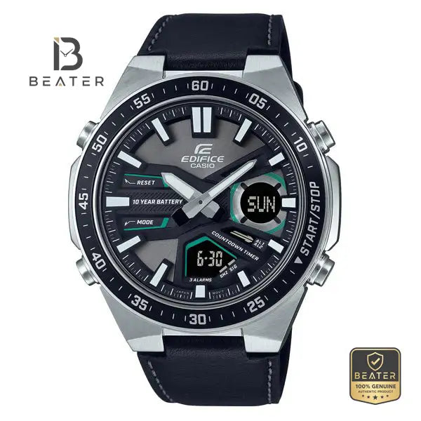 CASIO EDIFICE EFV-C110L-1A Men's Watch Front Dial View - Beater