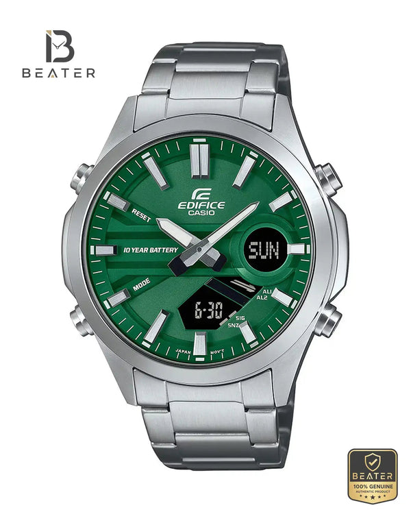 CASIO EDIFICE EFV-C120D-3A Men's Watch Front Dial View - Beater