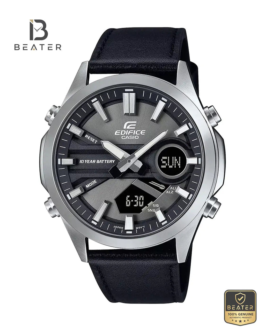 CASIO EDIFICE EFV-C120L-8ADF Men's Watch Front Dial View - Beater