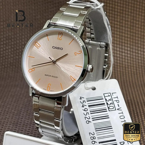 CASIO LTP-VT01D-4B2UDF Stainless Steel Bracelet Watch - View 2 - Beater