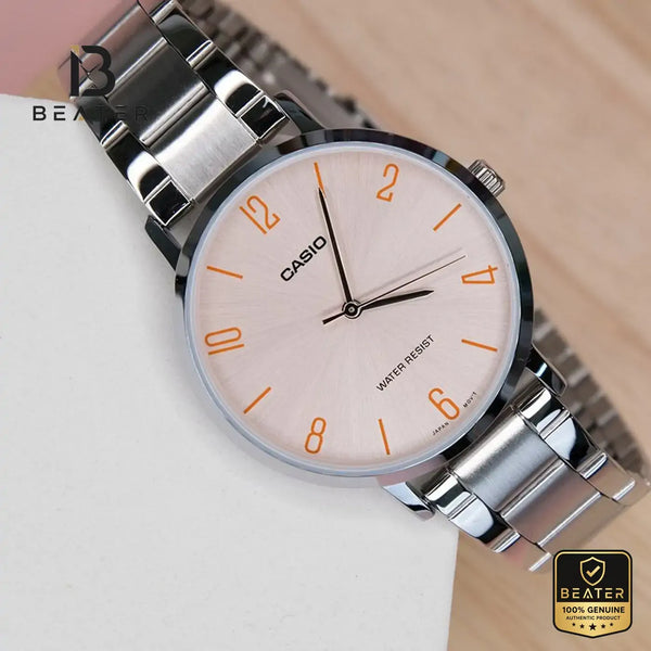 CASIO LTP-VT01D-4B2UDF Stainless Steel Bracelet Watch - View 3 - Beater