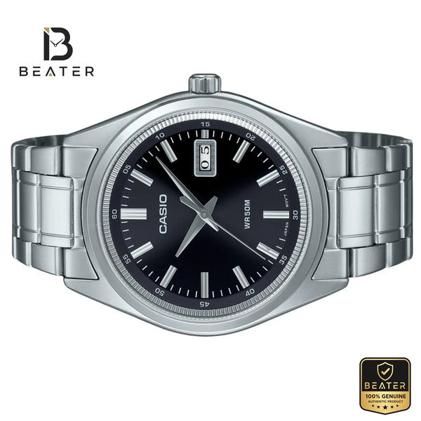 CASIO MTP-B180D-1A1 Men's Black Dial Stainless Steel Strap Watch - View 2
