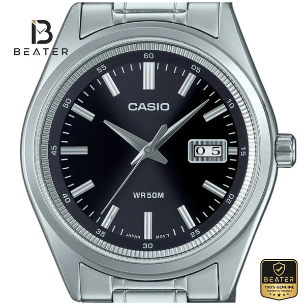 CASIO MTP-B180D-1A1 Men's Black Dial Stainless Steel Strap Watch - View 3