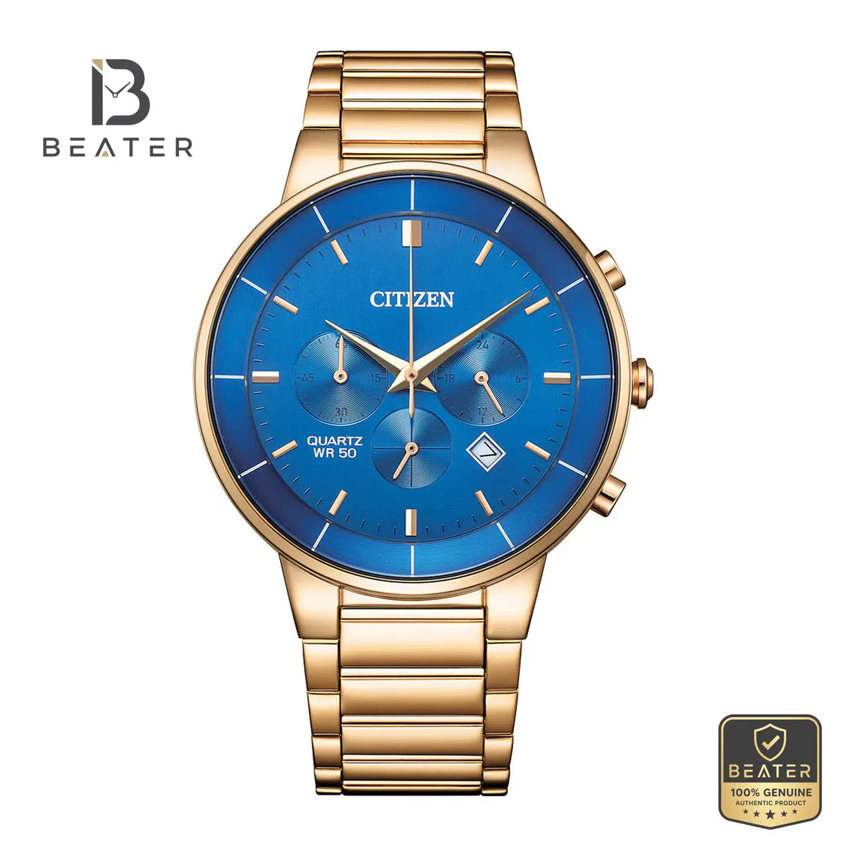 CITIZEN AN8223-54L Men's Blue Dial Watch Front Dial View - Beater Main image