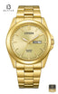 CITIZEN BF-583-59P Men's Gold Dial Watch Front Dial View - Beater