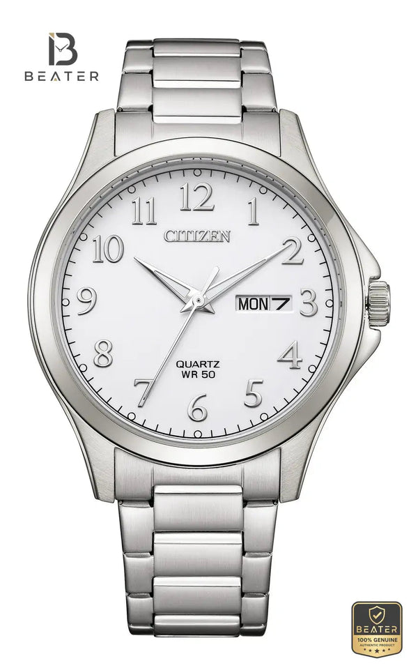 CITIZEN BF2021-82A Men's White Dial Watch Front View - Beater