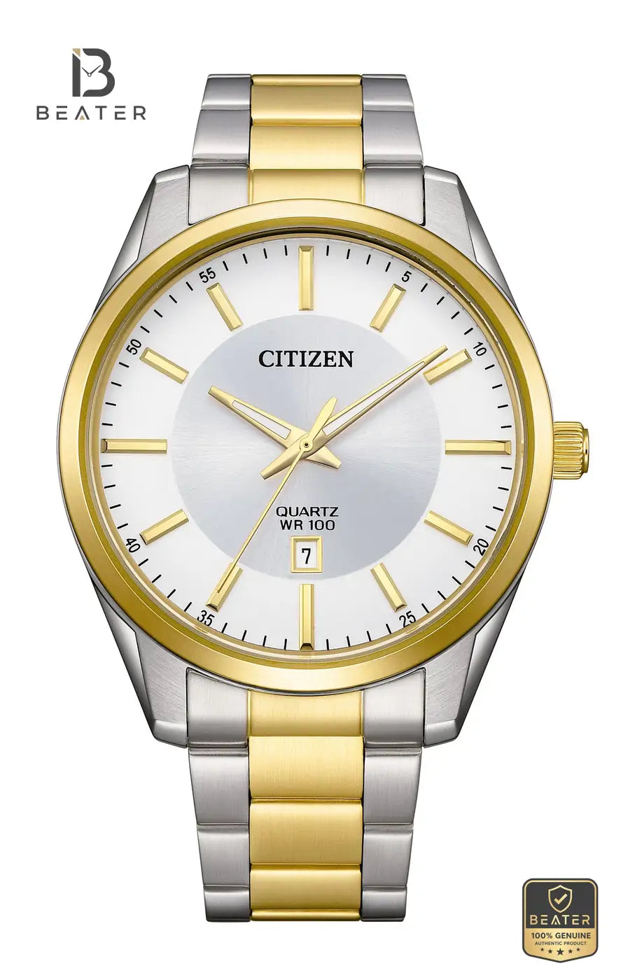 CITIZEN BI1036-57A Men's Silver Dial Watch Front Dial View - Beater Main image