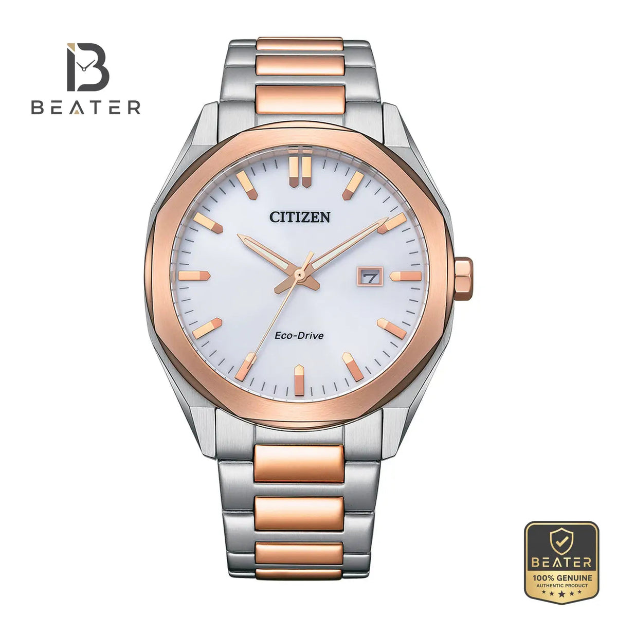 CITIZEN BM7606-84A Men's Stainless Steel Bracelet Watch Front Dial View - Beater