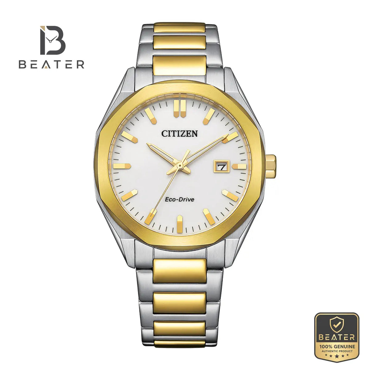 CITIZEN BM7624-82A Men's Stainless Steel Bracelet Watch Front Dial View - Beater