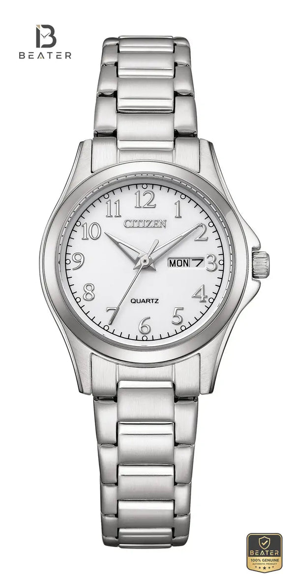 Citizen EQ0610-53A Women's White Dial Watch Front View - Beater