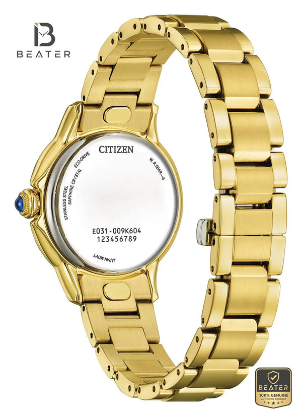 Citizen L EM1162-52A Women's Gold Plated Stainless Steel Bracelet & Clasp Detail - Beater