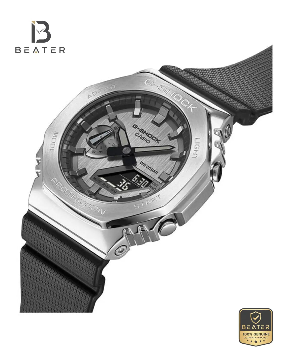 G-SHOCK GM-2100-1ADR Resin Strap & Clasp Detail - Beater