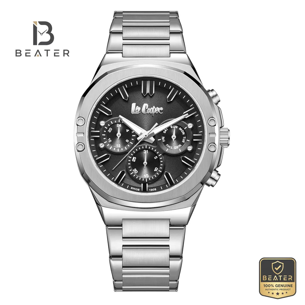 Lee Cooper LC07991.350 Men's Black Dial Watch Front View - Beater