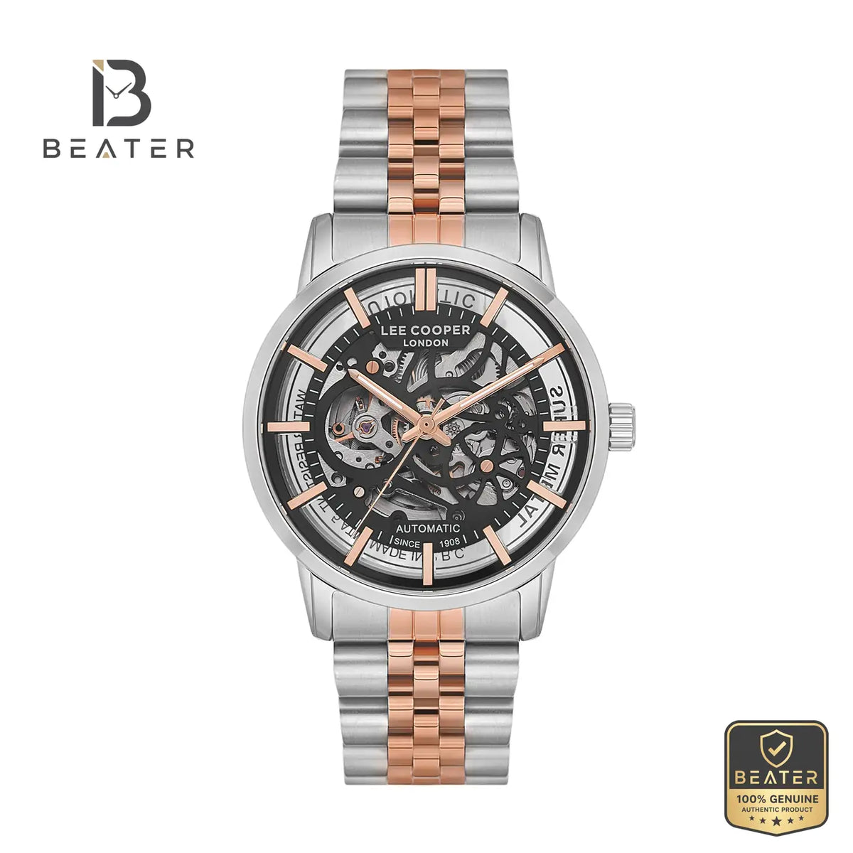 Lee Cooper LC08036.530 Men's Silver Stainless Steel Bracelet Watch - Beater