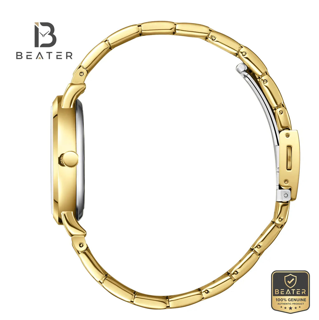 Lee Cooper LC08037.130 Women's Gold/Silver Metal Bracelet Watch - View 3 - Beater