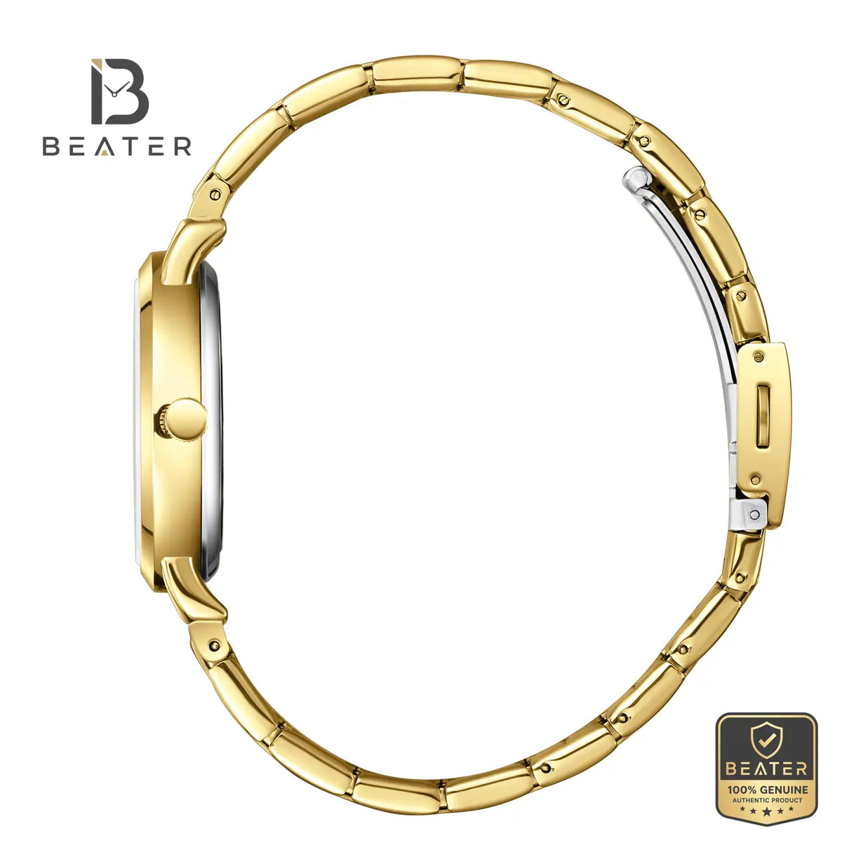 Lee Cooper LC08037.130 Women's Gold/Silver Metal Bracelet Watch - View 3 - Beater