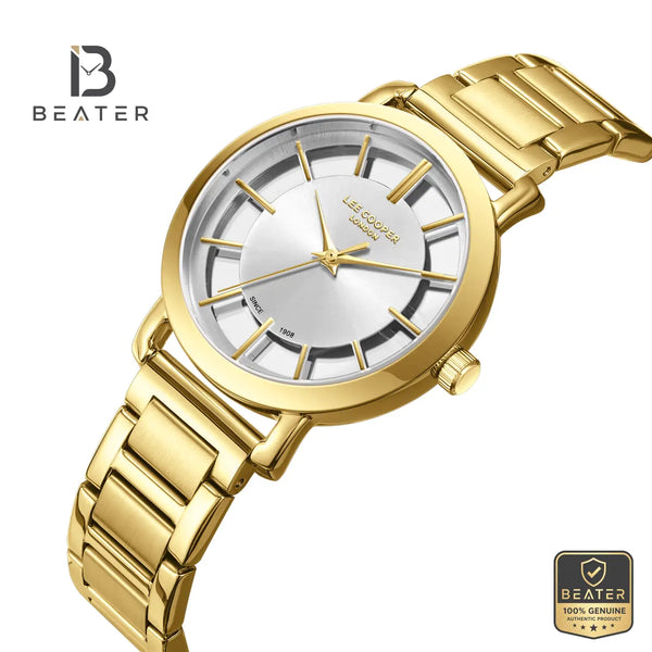 Lee Cooper LC08037.130 Women's Gold/Silver Metal Bracelet Watch - View 4 - Beater