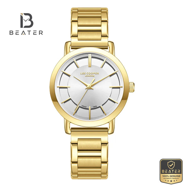 Lee Cooper LC08037.130 Women's Gold/Silver Metal Bracelet Watch - Beater