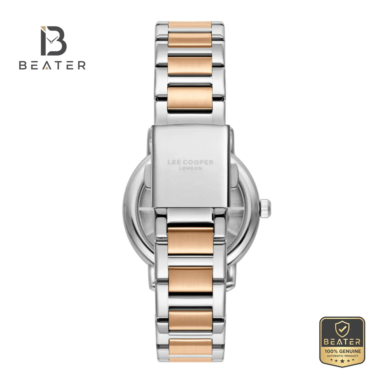 Lee Cooper LC08037.530 Women's Silver/Rose Gold Metal Strap Watch - View 4 - Beater