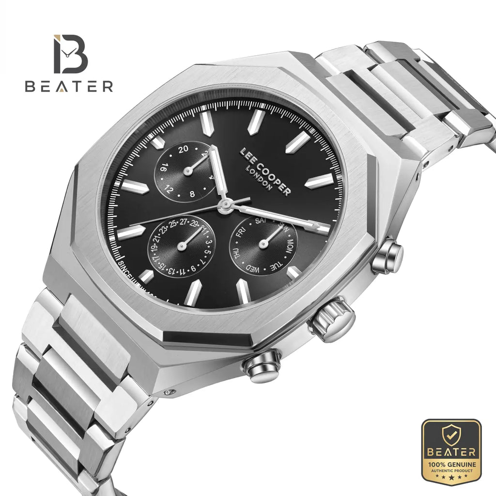 Lee Cooper LC08045.350 Men's Black Metal Bracelet Watch - View 2 - Beater