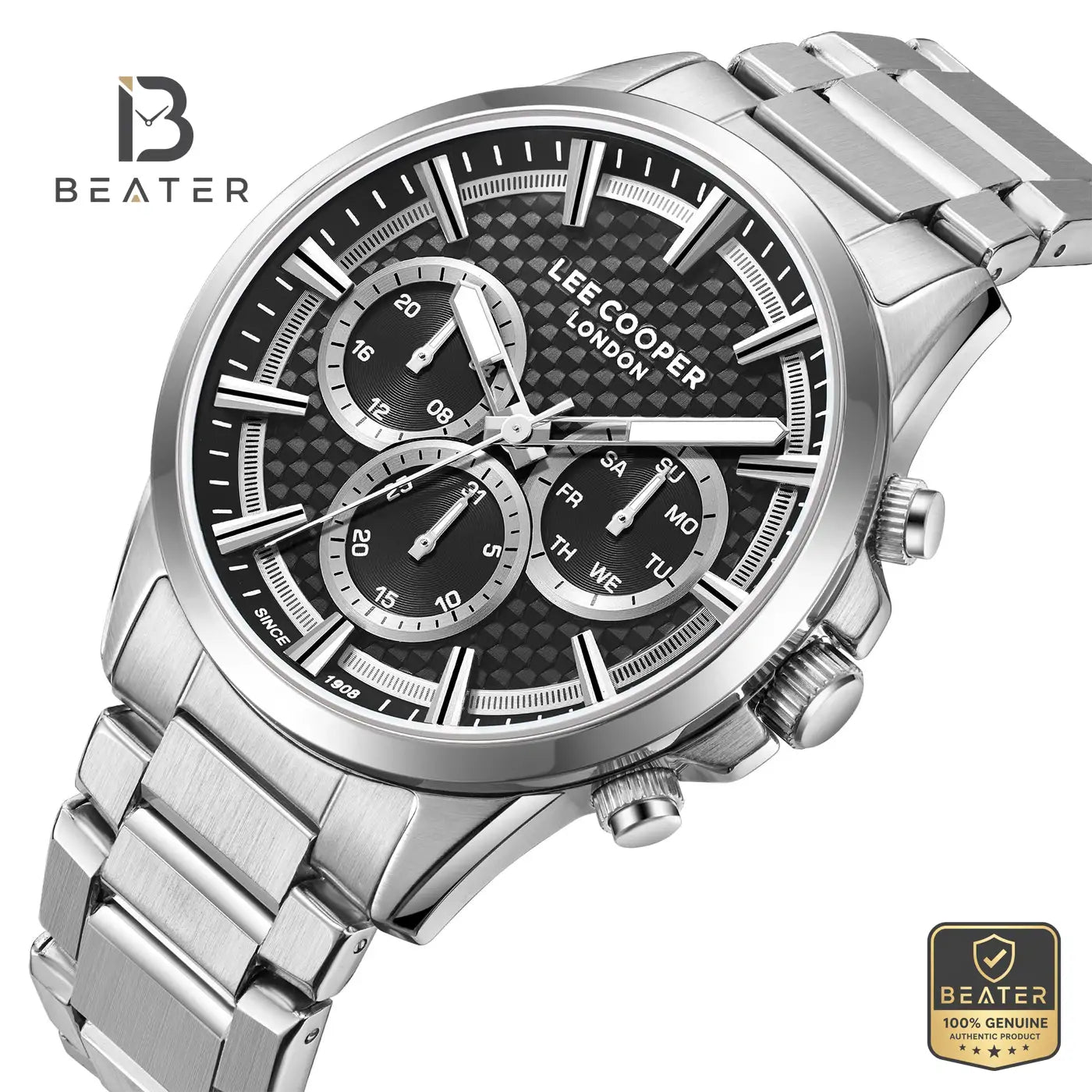 Lee Cooper LC08049.350 Men's Black Metal Bracelet Watch Secondary image