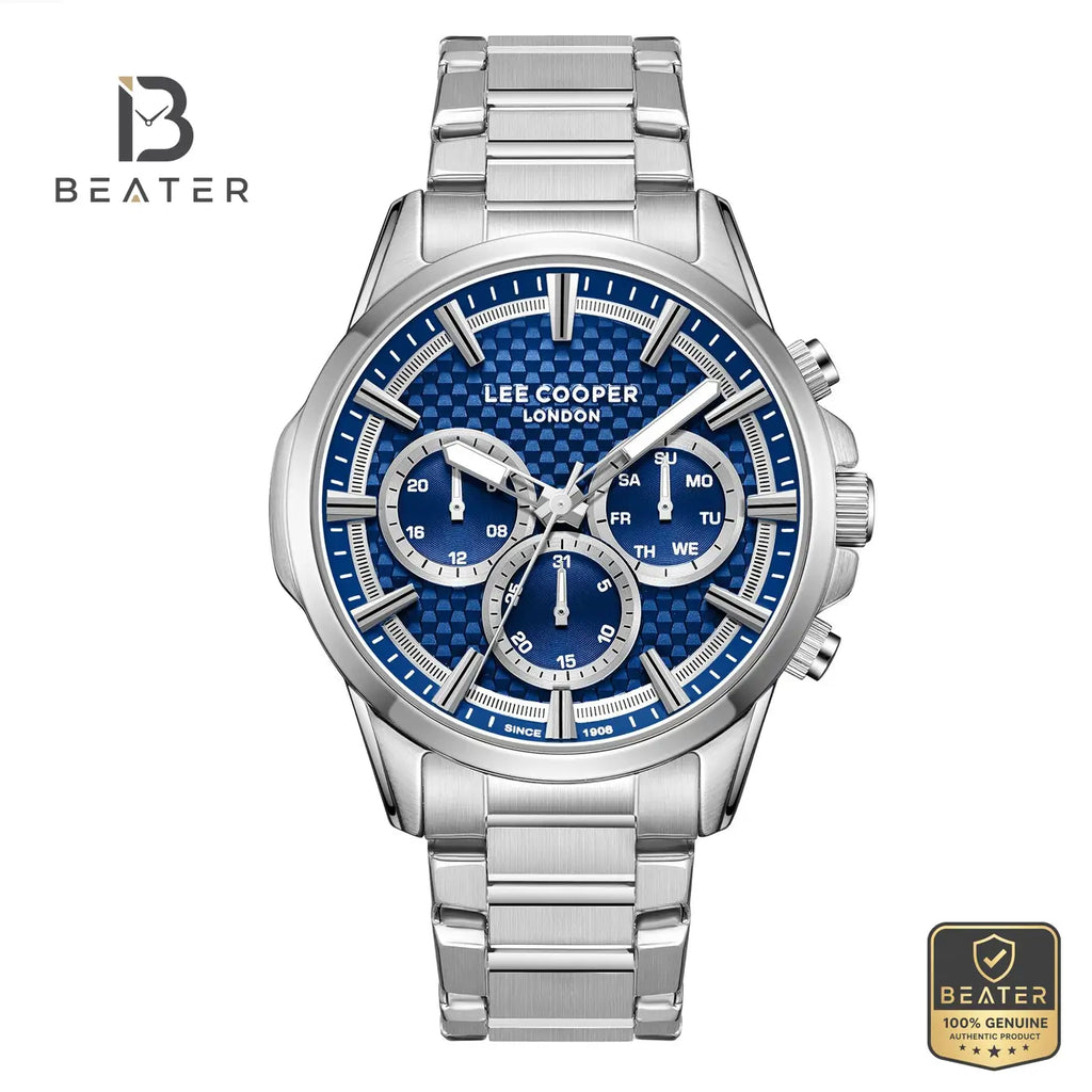 Lee Cooper LC08049.390 Men's Dark Blue Metal Bracelet Watch - Beater