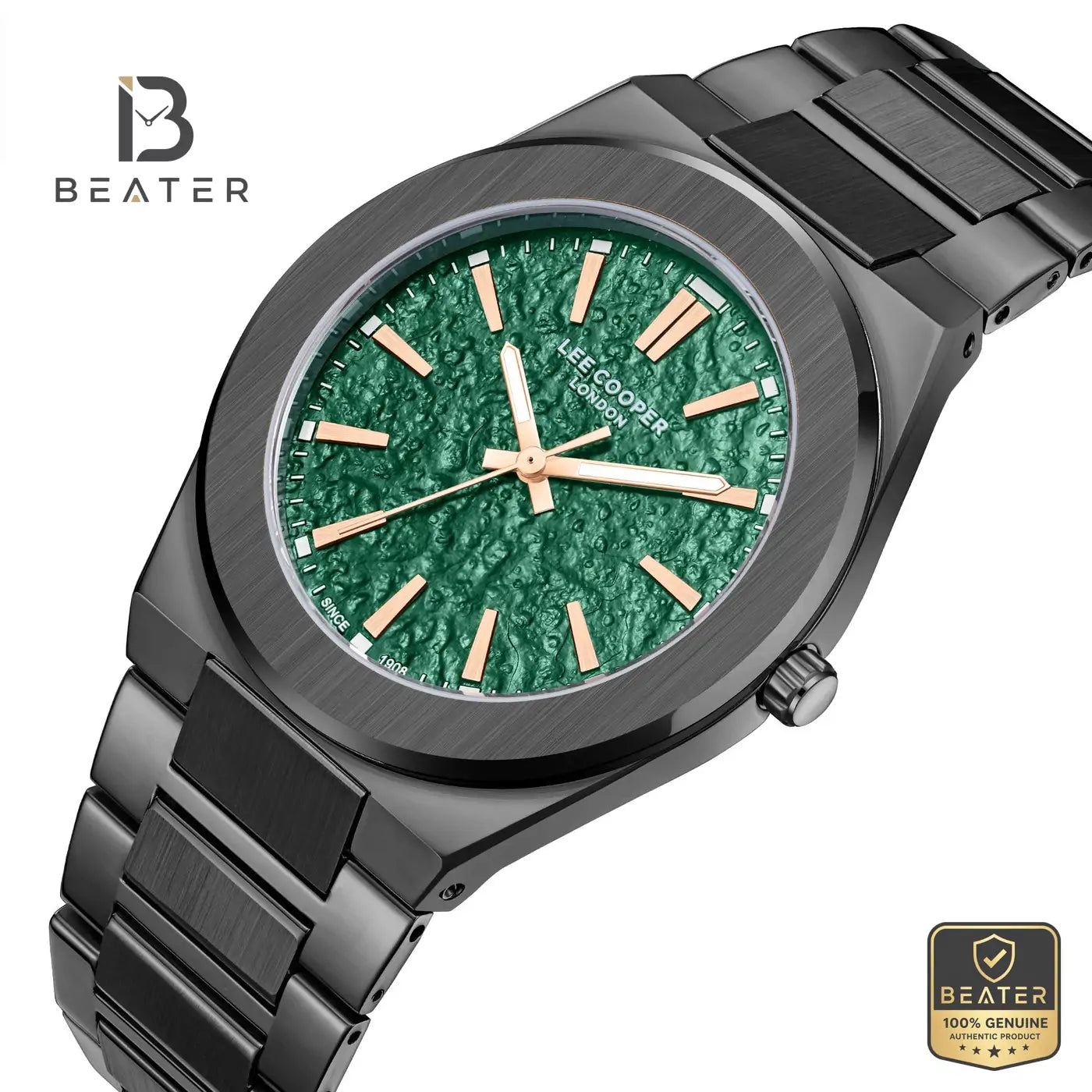 Lee Cooper LC08054.070 Men's Dark Green Metal Strap Watch Secondary image