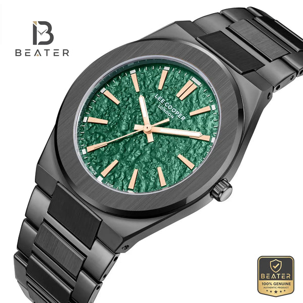 Lee Cooper LC08054.070 Men's Dark Green Metal Strap Watch - View 2 - Beater