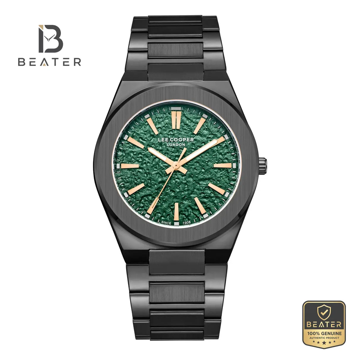 Lee Cooper LC08054.070 Men's Dark Green Metal Strap Watch - Beater Main image