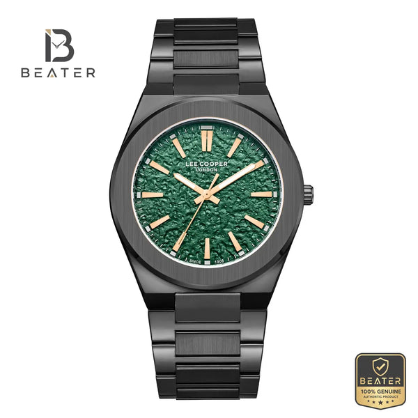 Lee Cooper LC08054.070 Men's Dark Green Metal Strap Watch - Beater