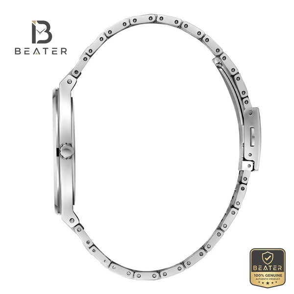 Lee Cooper LC08054.330 Men's Silver Metal Strap Watch - View 3 - Beater