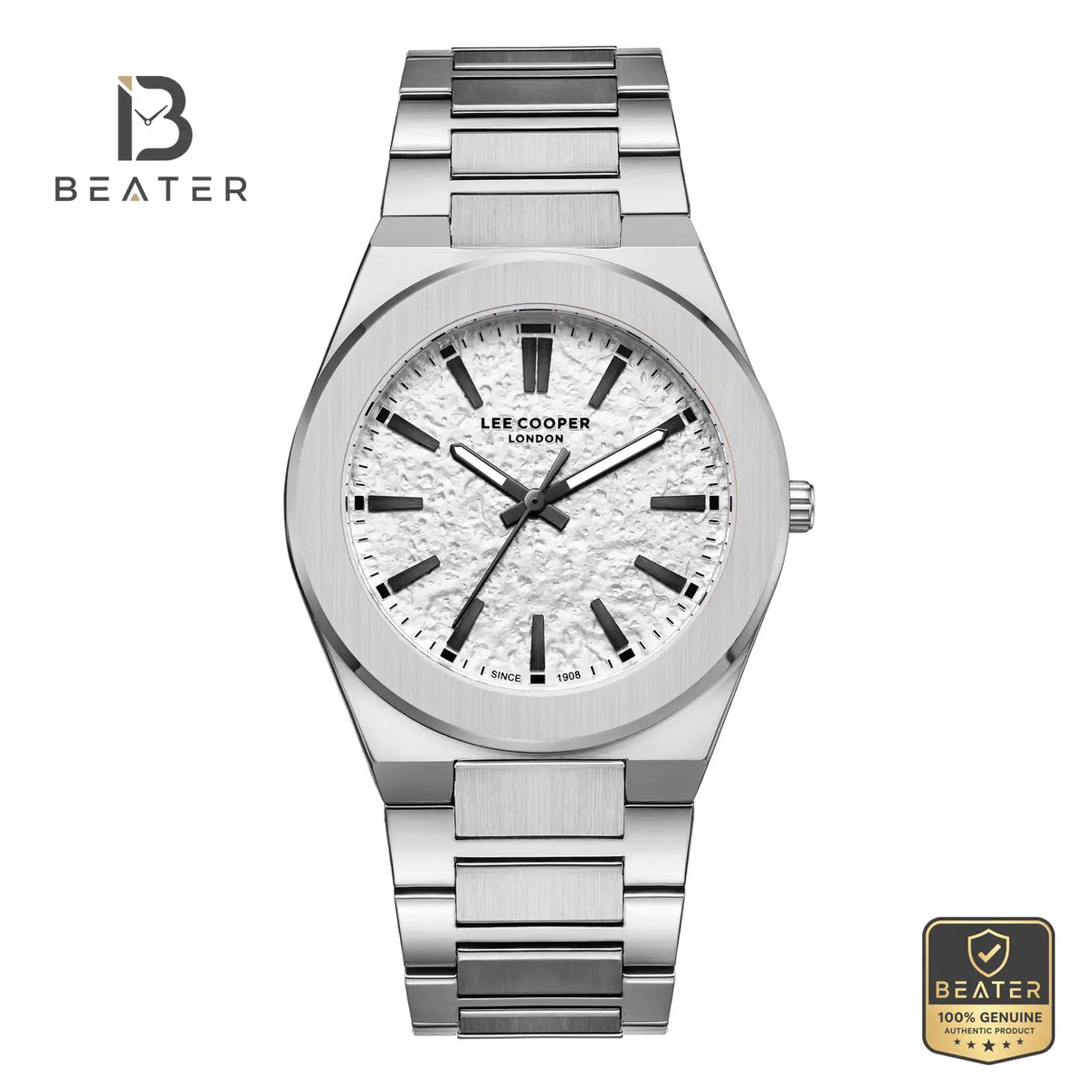 Lee Cooper LC08054.330 Men's Silver Metal Strap Watch - Beater Main image