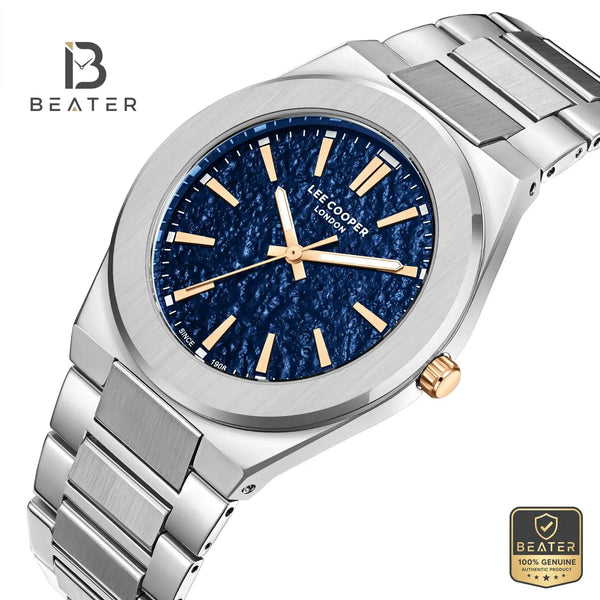 Lee Cooper LC08054.390 Men's Dark Blue Metal Bracelet Watch - View 2 - Beater