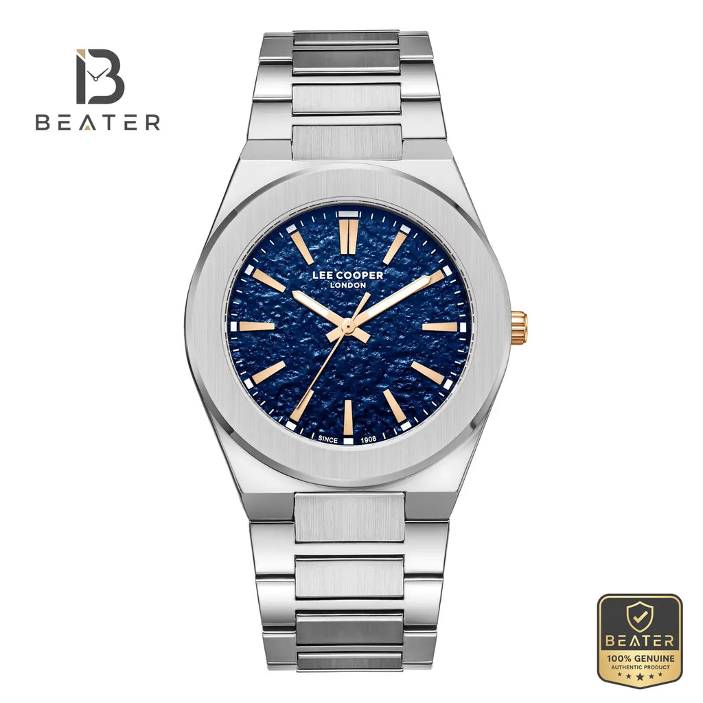 Lee Cooper LC08054.390 Men's Dark Blue Metal Bracelet Watch - Beater