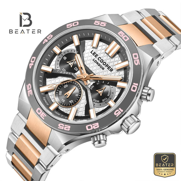 Lee Cooper LC08067.360 Men's Gun Metal Strap Watch - View 2 - Beater