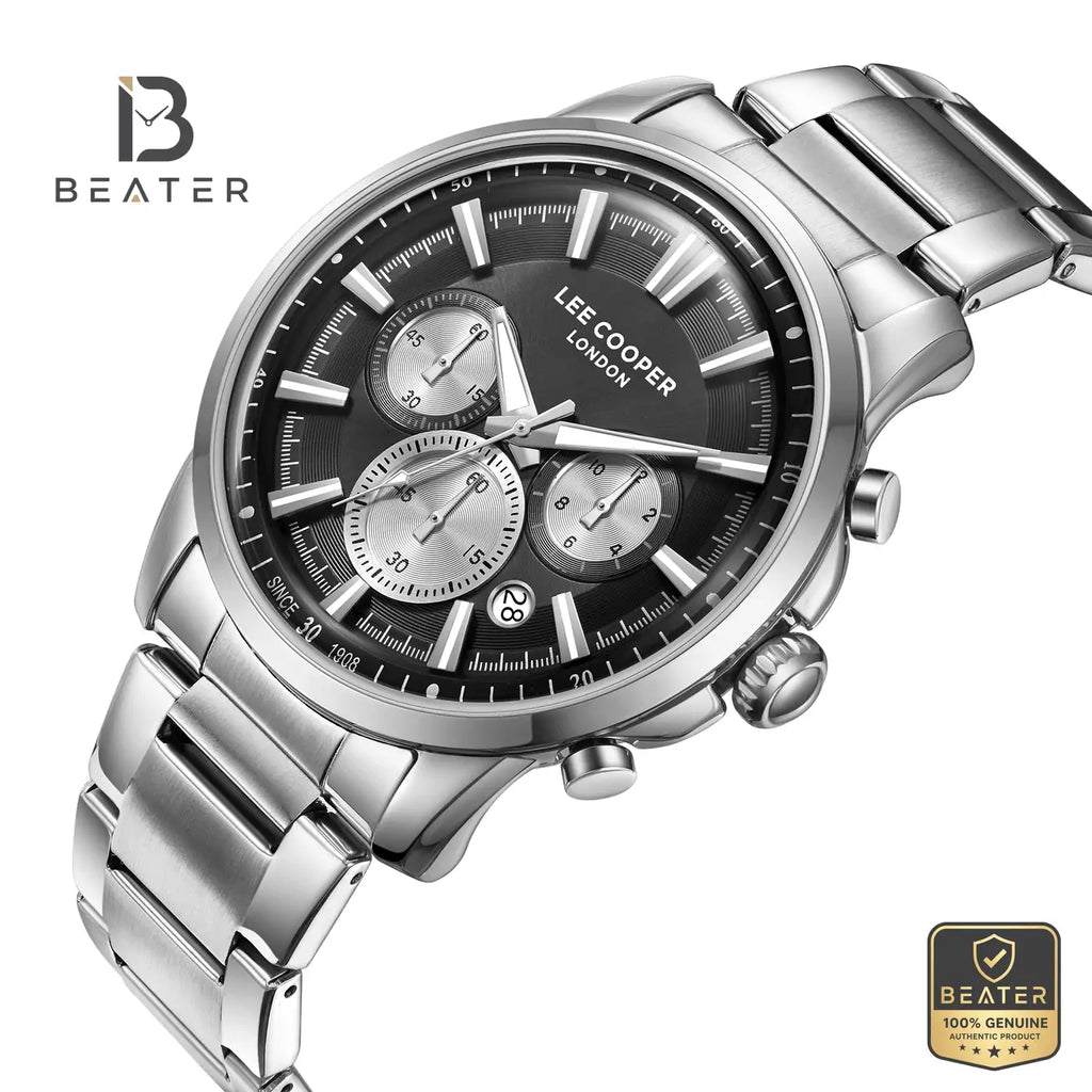 Lee Cooper LC08068.350 Men's Black Metal Bracelet Watch - View 2 - Beater