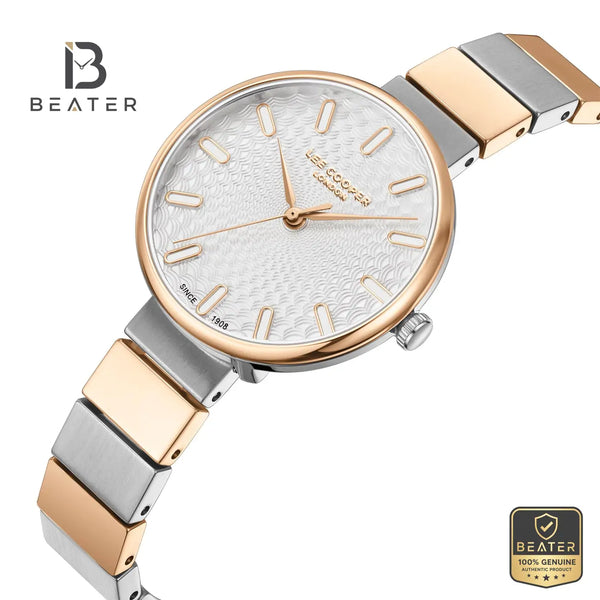 Lee Cooper LC08069.530 Women's Silver Dial Metal Strap Watch - View 2 - Beater