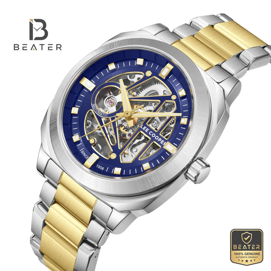 Lee Cooper LC08075.390 Men's Dark Blue Metal Strap Watch - View 2 - Beater