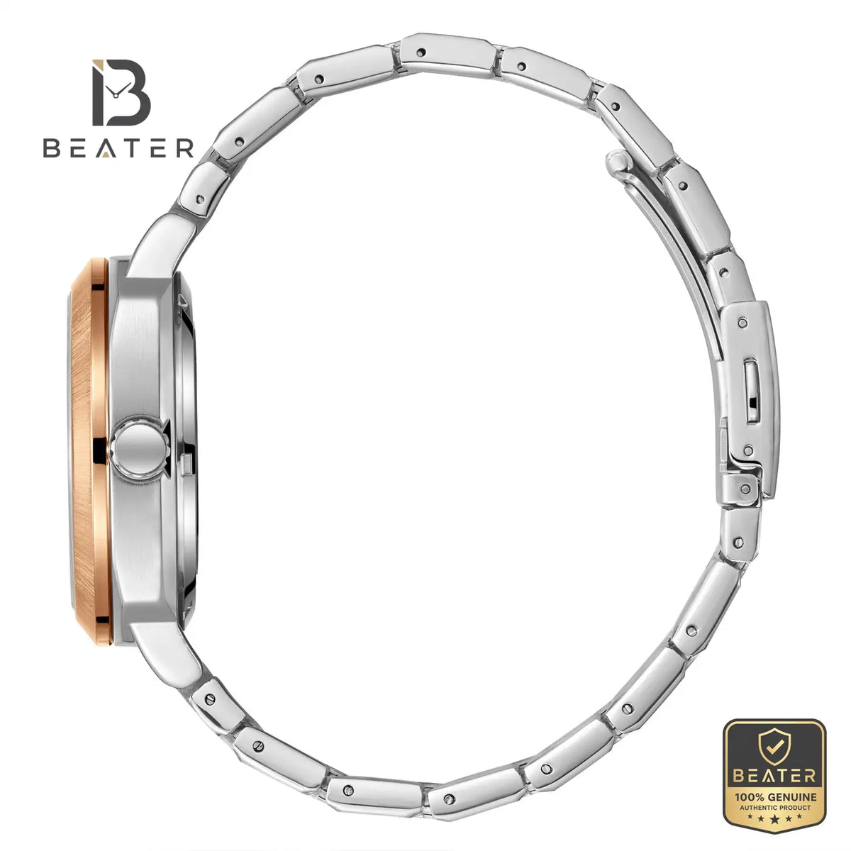 Lee Cooper LC08075.560 Men's Gun Dial Metal Strap Watch - View 4 - Beater