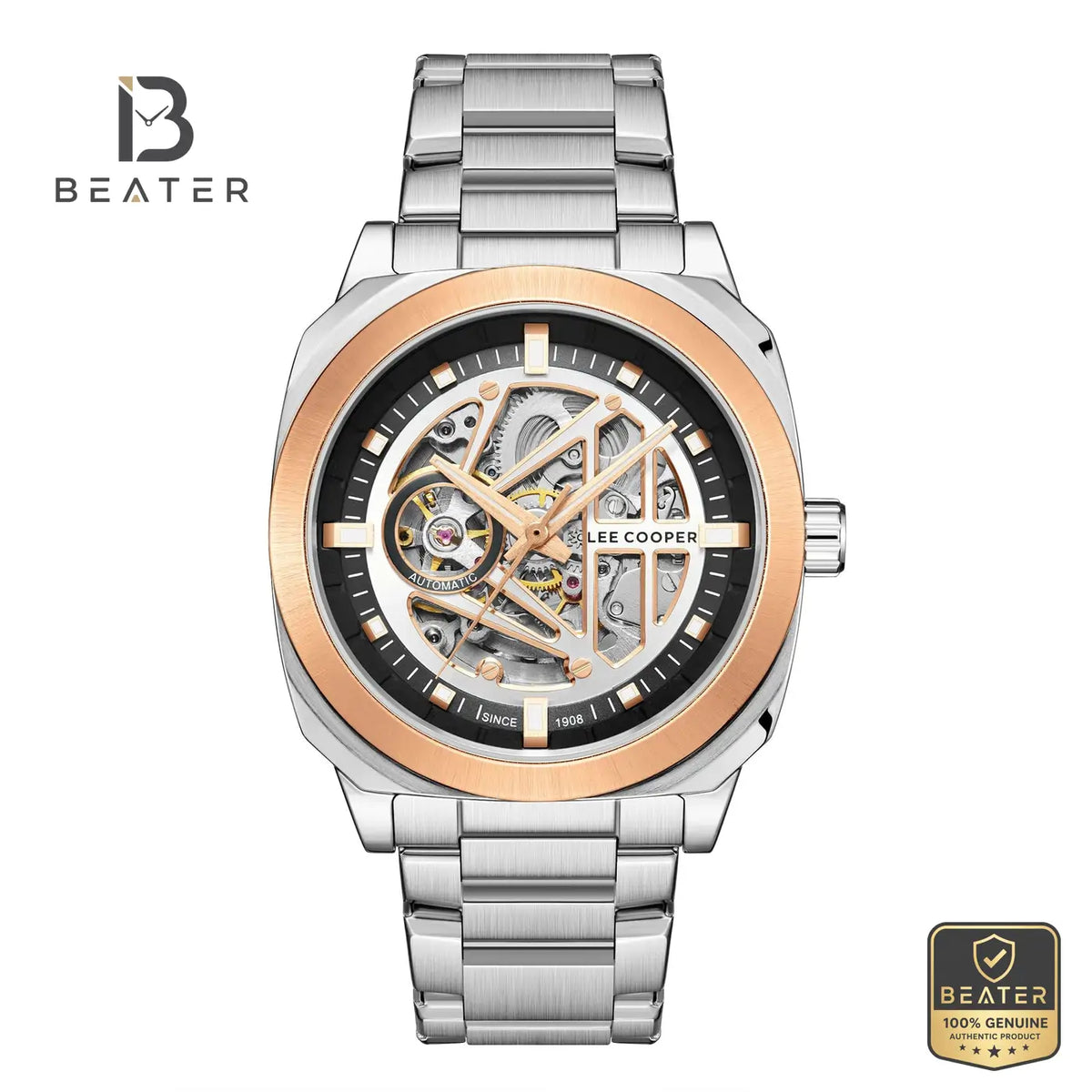 Lee Cooper LC08075.560 Men's Gun Dial Metal Strap Watch - Beater Main image