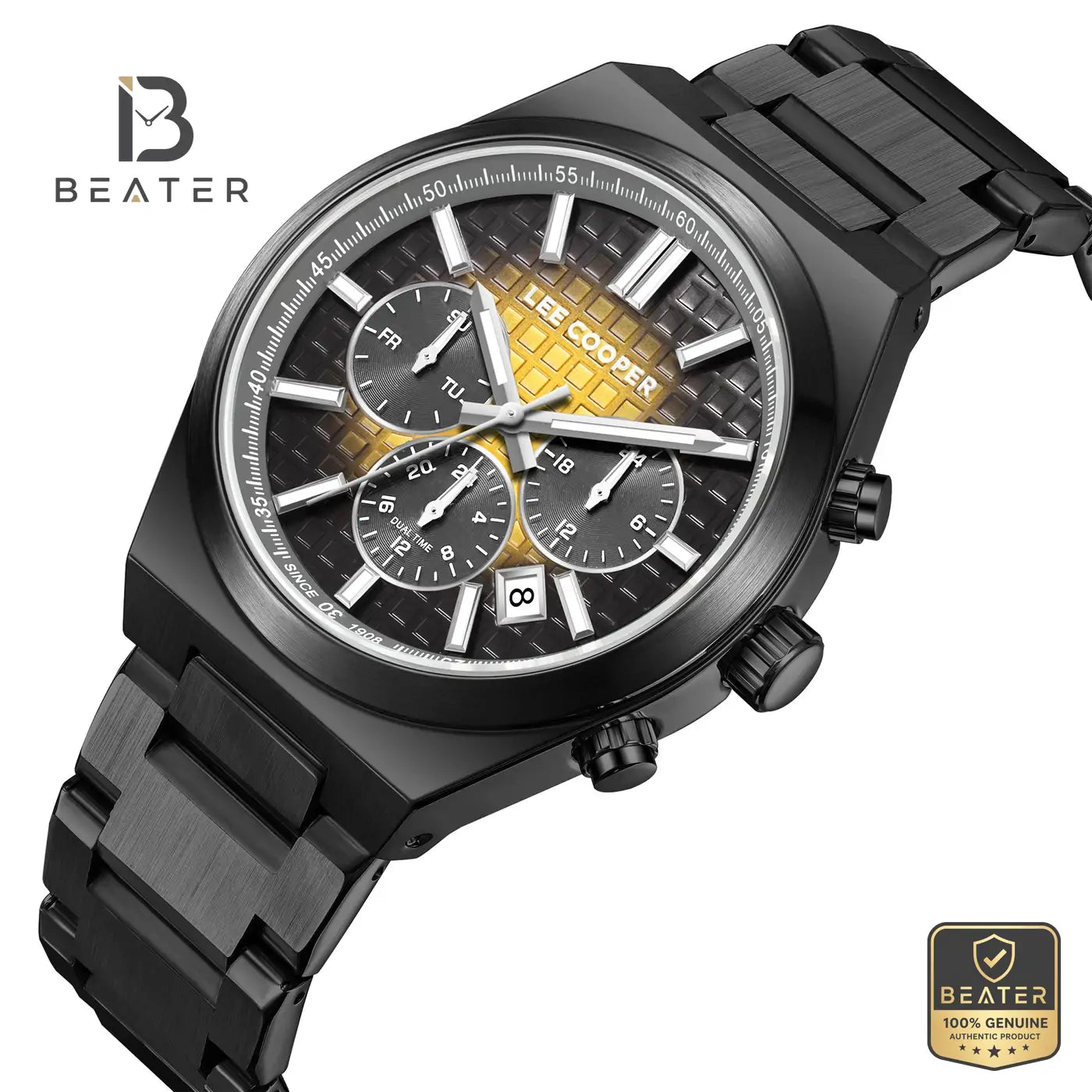 Lee Cooper LC08084.060 Men's Yellow Metal Strap Watch Secondary image