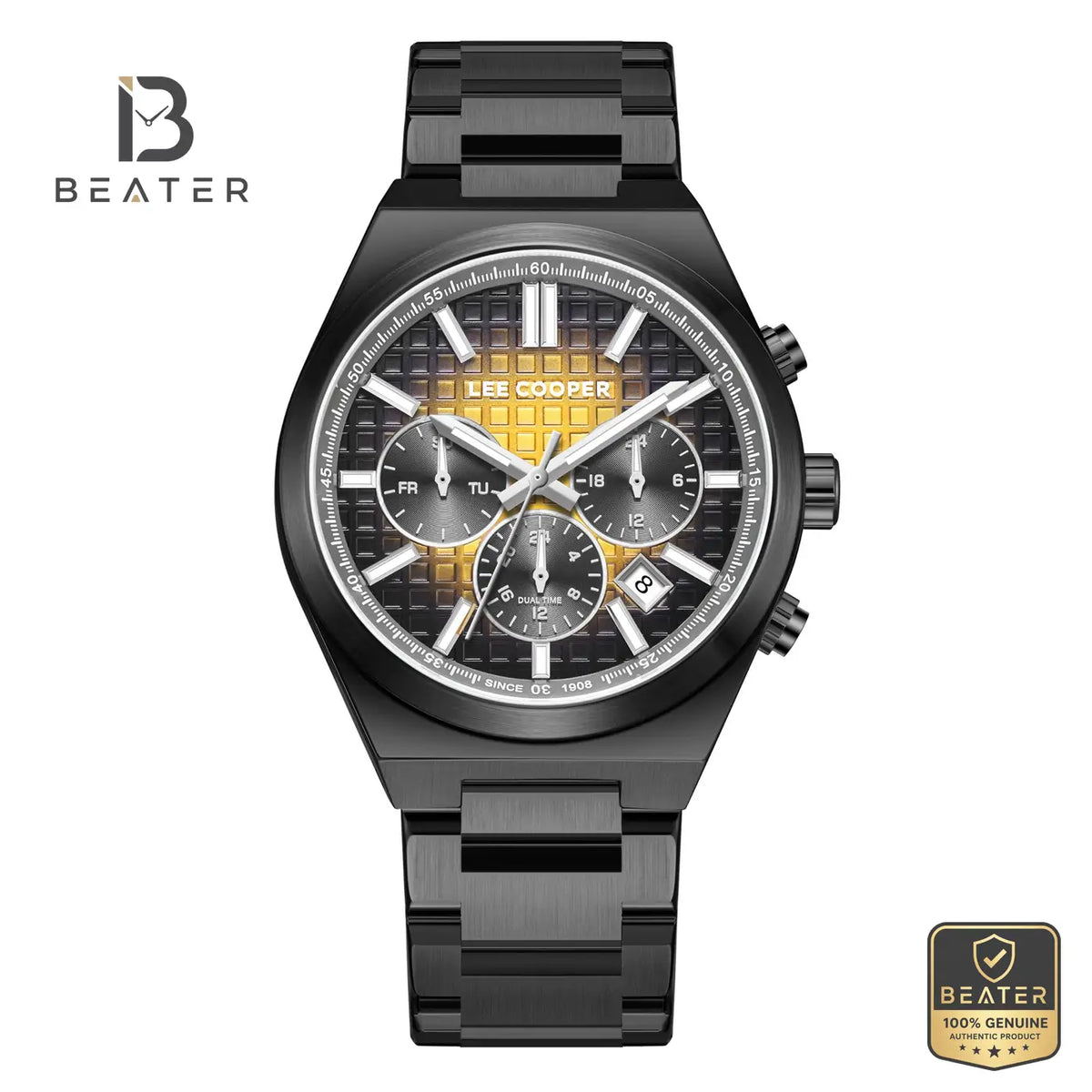 Lee Cooper LC08084.060 Men's Yellow Metal Strap Watch - Beater Main image