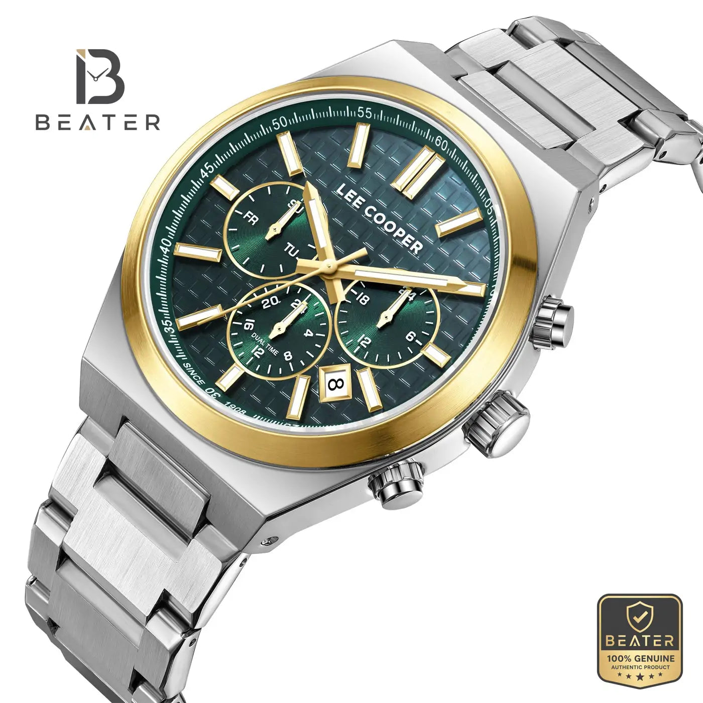 Lee Cooper LC08084.270 Men's Dark Green Metal Bracelet Watch Secondary image