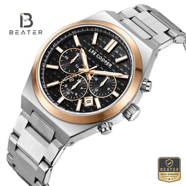 Lee Cooper LC08084.550 Men's Black Metal Bracelet Watch - View 2 - Beater