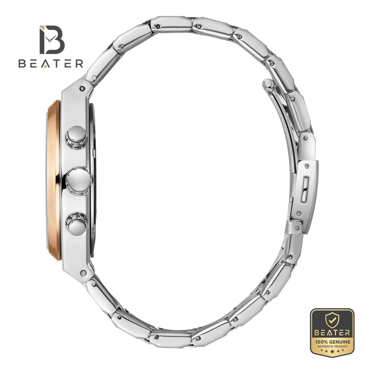 Lee Cooper LC08084.550 Men's Black Metal Bracelet Watch - View 4 - Beater